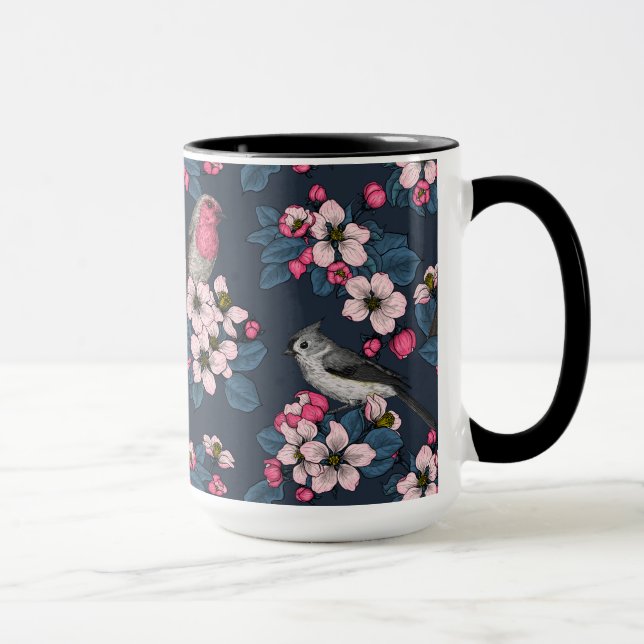Vögel und Blüten Tasse (Rechts)