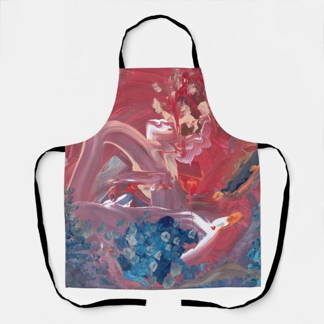 Vogel und die All-Over-Print-Schürze am See Schürze (Vorderseite)