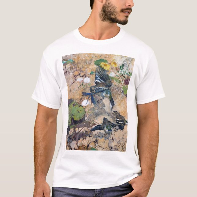 Vogel und Dragonfly, Bruno Liljefors T-Shirt (Vorderseite)