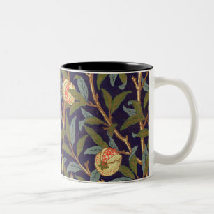 Vogel-und Granatapfel-Vintages Blumen Williams Zweifarbige Tasse