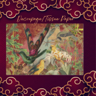 Vögel und Grüne Seidenpapier