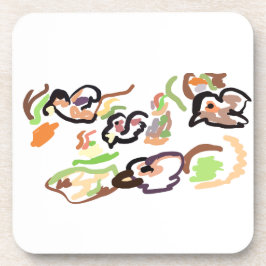 Vögel und Herbst Getränkeuntersetzer