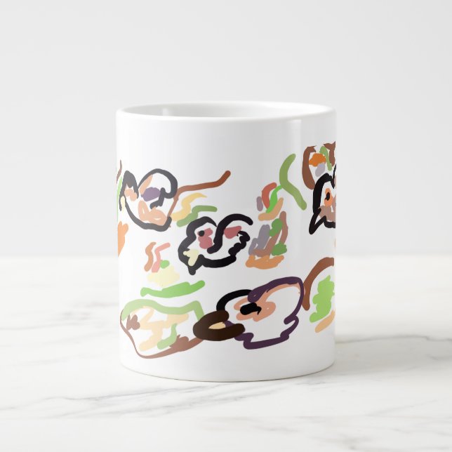 Vögel und Herbst Jumbo-Tasse (Vorderseite)