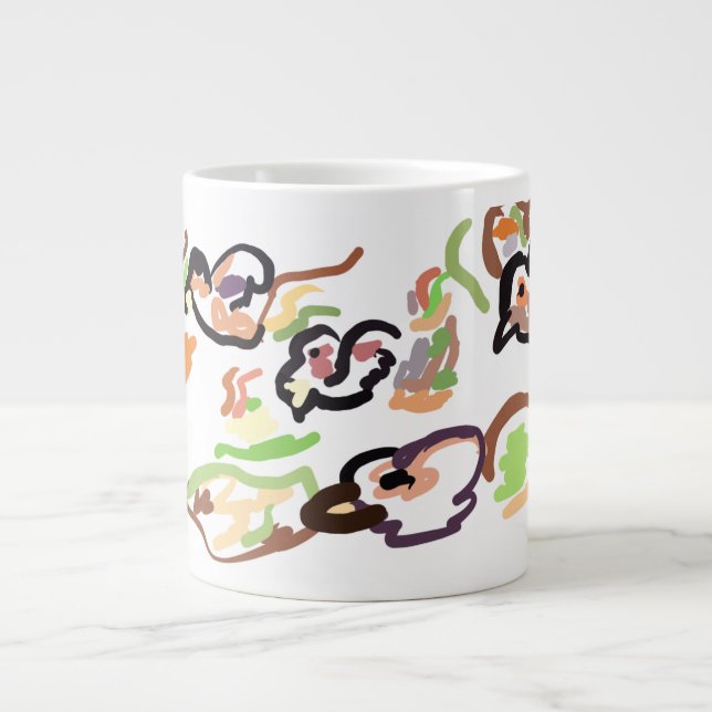 Vögel und Herbst Jumbo-Tasse (Vorderseite)
