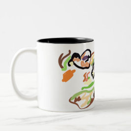 Vögel und Herbst Zweifarbige Tasse