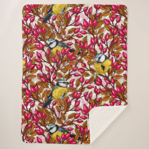 Vögel und Hunde Rose Hüften Sherpadecke