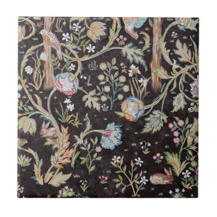 Vogel und Kaninchen im Blumengarten, William Morri Fliese