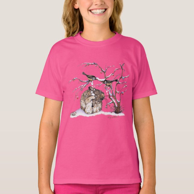 Vögel und Kaninchen-T - Shirt (Vorderseite)