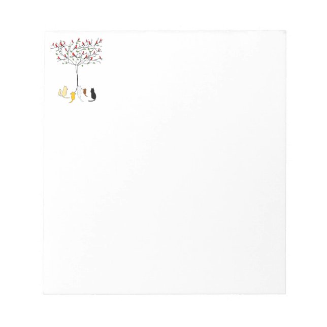 Vögel und Katzen Notizblock (Vorderseite)