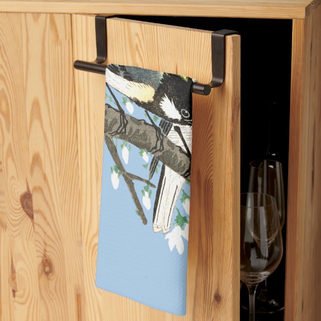 Vögel und Kirschblüten Ohara Koson Geschirrtuch (Drittel gefaltet)