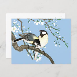 Vögel und Kirschblüten Ohara Koson Postkarte