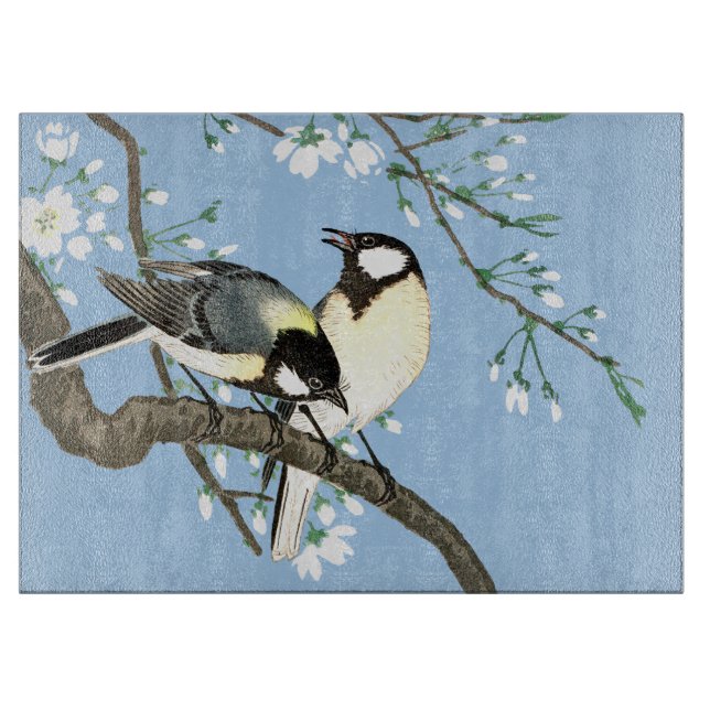 Vögel und Kirschblüten Ohara Koson Schneidebrett (Vorderseite)