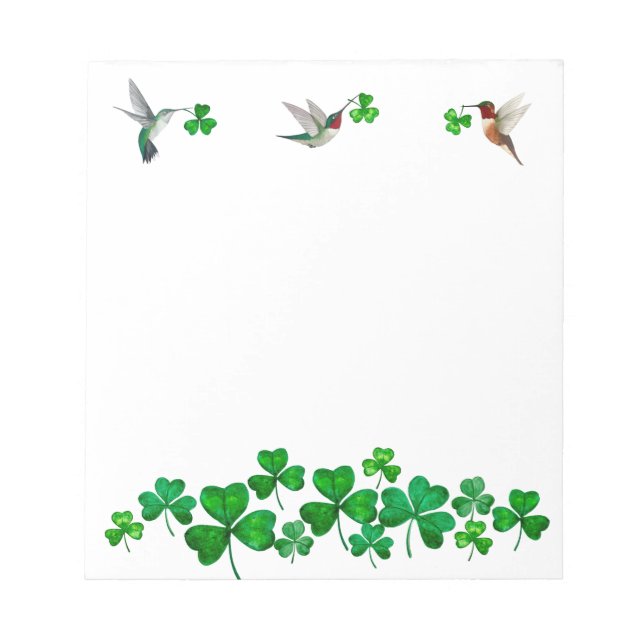 Vögel und Klee Notizblock (Vorderseite)