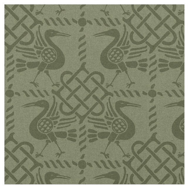 Vögel und Knochen mit gotischer Wiederbelebung Stoff (Nahaufnahme)