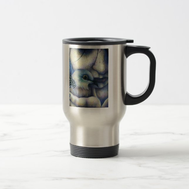 Vogel-und Mädchen-Reise-Tasse Reisebecher (Rechts)