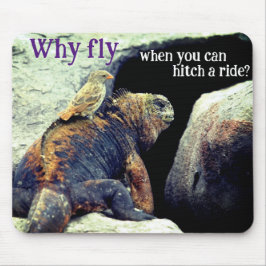 Vogel und Marine Iguana Mousepad
