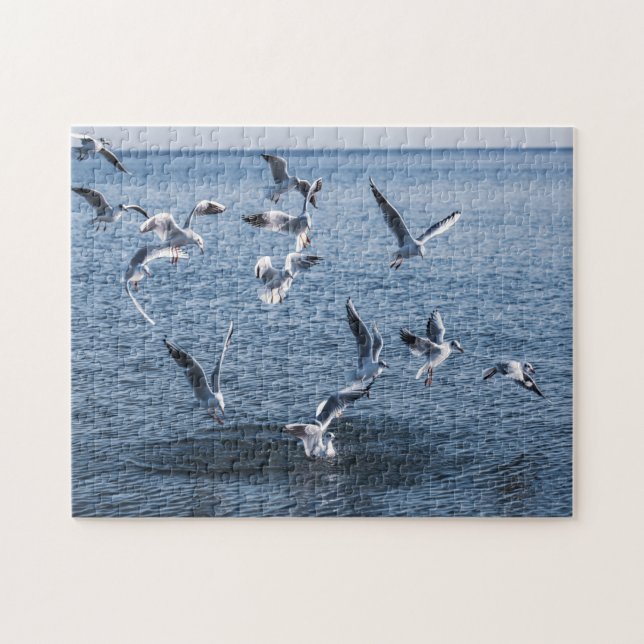 Vögel und Meer Puzzle (Horizontal)