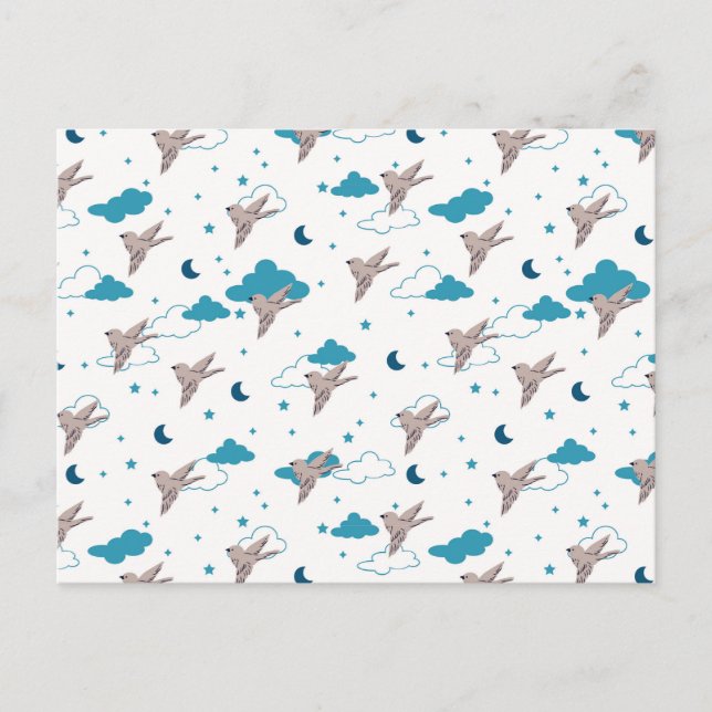 Vogel und Nachtfairy Dream Postkarte (Vorderseite)