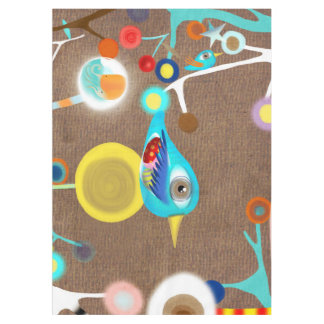 Vogel und Nest Tischdecke