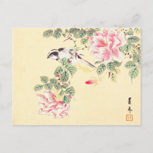 Vogel und Rose Imao Keinen ukiyo-e Blume Japan Postkarte