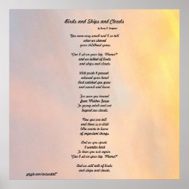 "VÖGEL UND SCHIFFE UND SCHLIESSUNGEN FAMILIENPOSTE POSTER