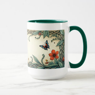 Vogel und Schmetterling Tasse