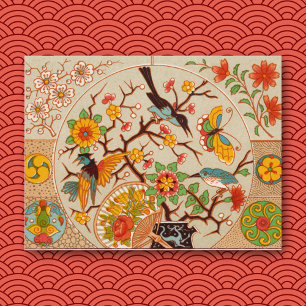 Vögel und Schmetterlinge Postkarte