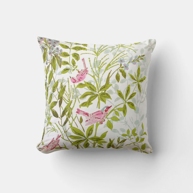 Vögel und Schmetterlings-Kissen #2 Kissen (Vorderseite)