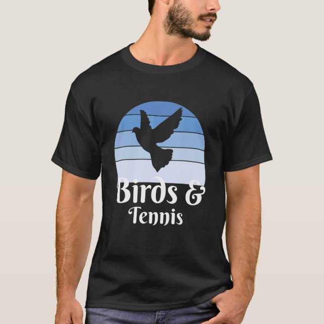 Vögel und Tennis T-Shirt (Vorderseite)