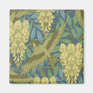 Vögel und Wisteria Magnet