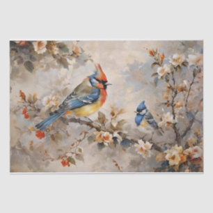 Vögel und Zweige Decoupage-Seidenpapier Seidenpapier