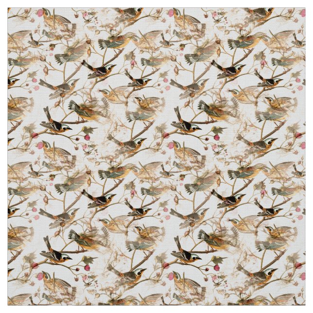 Vögel und Zweige Stoff (Muster)