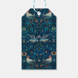 Vögel (Vintages Blumenmuster) (von William Morris) Geschenkanhänger