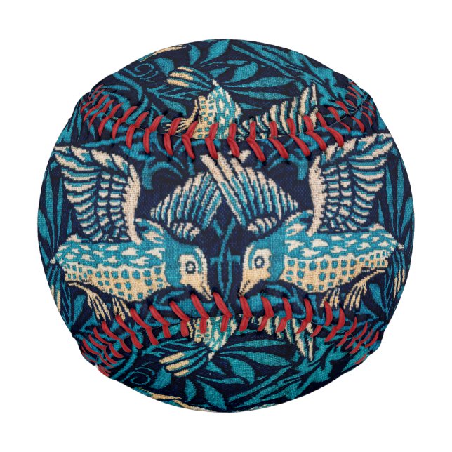 Vögel (Vintages Tiermuster) (von William Morris) Baseball (Vorderseite)