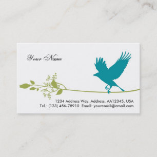 Vogel-Visitenkarte (weiß) Visitenkarte