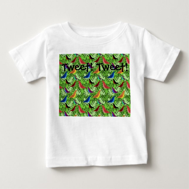 Vögel, Vögel, Vögel Baby T-shirt (Vorderseite)