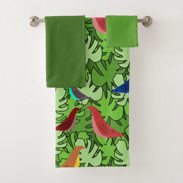 Vögel, Vögel, Vögel Badhandtuch Set (Insitu)