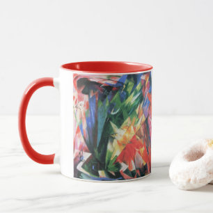 Vögel (Vogel) von Franz Marc, Vintage-Kubismus-Kun Tasse