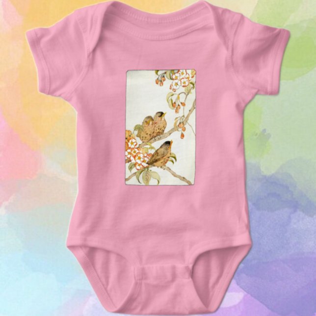 Vögel von Baby und Apple blühen Strampler (Von Creator hochgeladen)