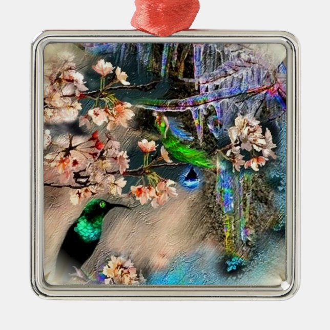 Vogel von Equinox Ornament Aus Metall (Vorne)