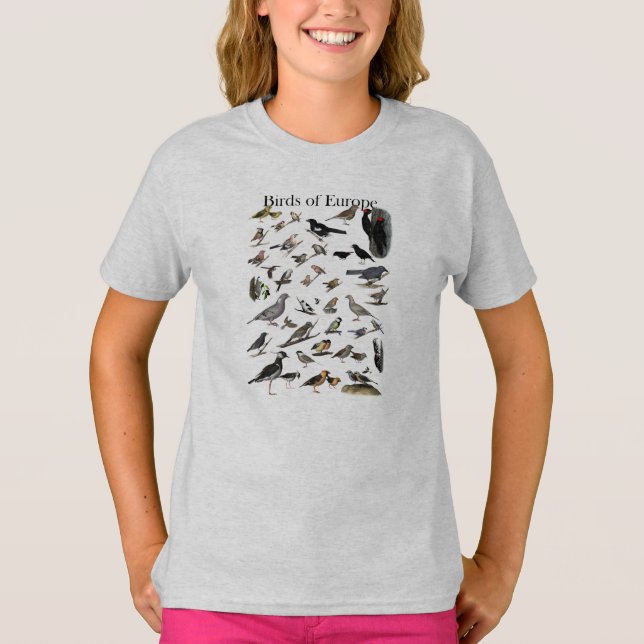 Vögel von Europa-Shirt T-Shirt (Vorderseite)