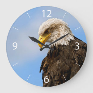 Vogel von Pray Bald Eagle Große Wanduhr