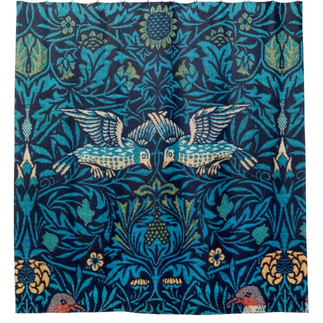 Vögel von William Morris Duschvorhang (Vorderseite)