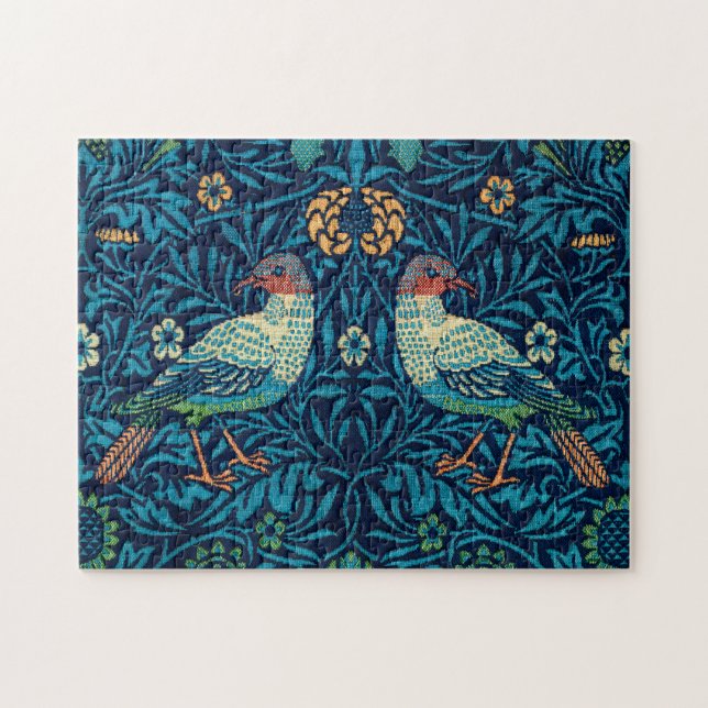 Vögel von William Morris Puzzle (Horizontal)