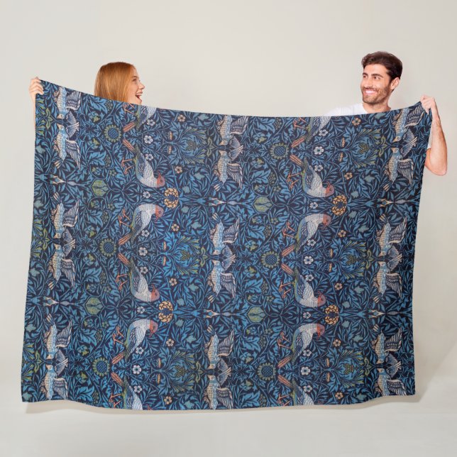 Vögel, William Morris Fleecedecke (Beispiel)