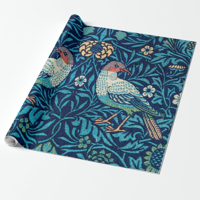 Vögel, William Morris Geschenkpapier (Ungerollt)