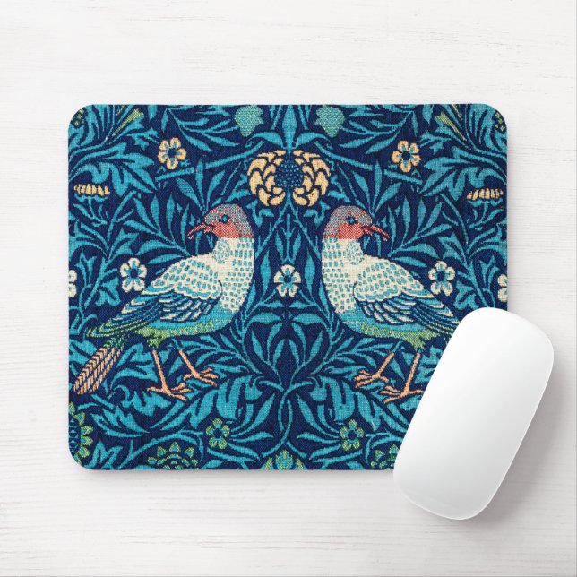 Vögel, William Morris Mousepad (Mit Mouse)