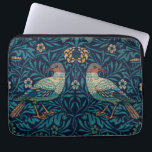 Vögel William Morris. Vintages Blaues Tier Laptopschutzhülle<br><div class="desc">William Morris "Birds" Laptop-Ärmel. Vintages blaues Tiermuster</div>
