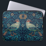 Vögel William Morris. Vintages Blaues Tier Laptopschutzhülle<br><div class="desc">William Morris "Birds" Laptop-Ärmel. Vintages blaues Tiermuster</div>