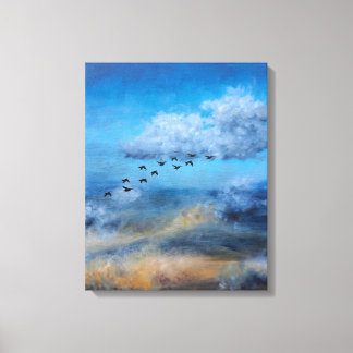Vögel Wolken Herbst Himmelsornithologe Nature Chan Leinwanddruck